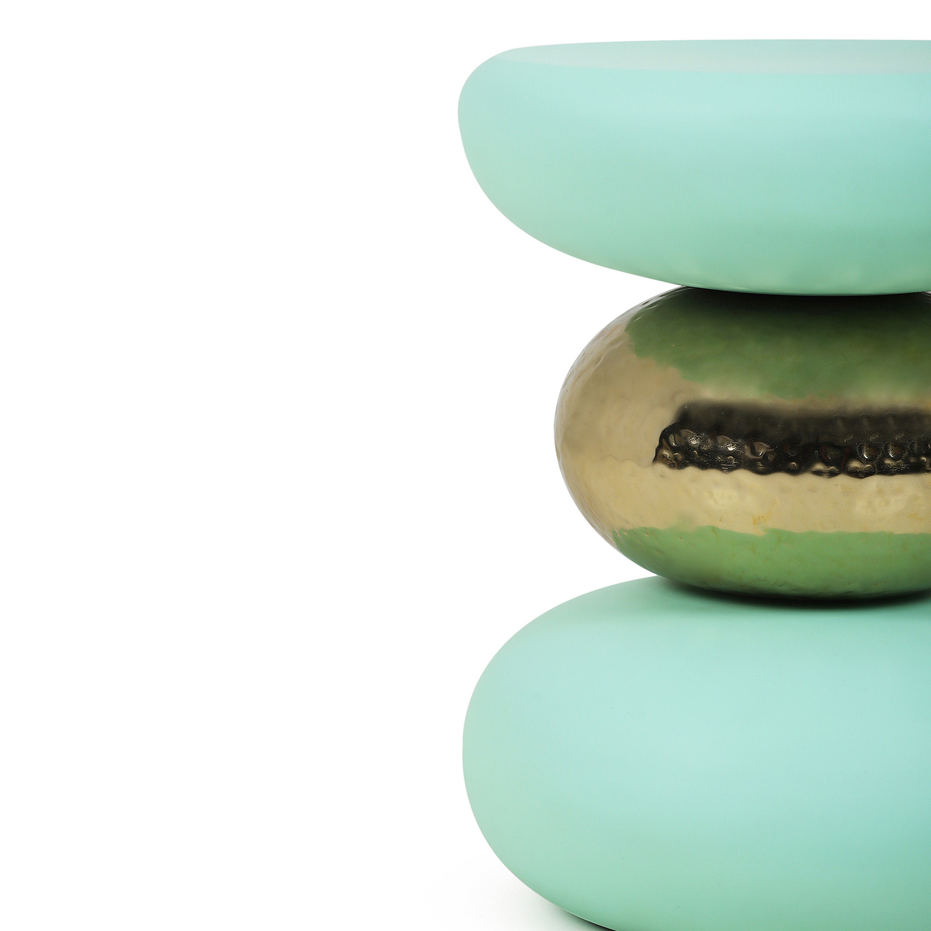 Golden Circle Table Cool Green